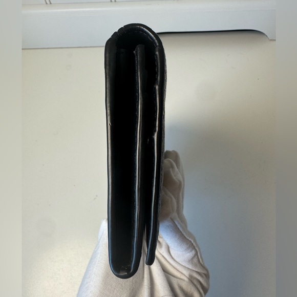 Fendi Black Embossed Leather Long Continental Wallet COA - Picture 3 of 15